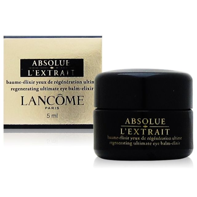 Lancome Absolue L'extrait Regenerating Ultimate Eye Balm Elixir ขนาดทดลอง 5ml. ครีมฟื้นฟูบำรุงผิวรอบดวงตาสูตรพรีเมี่ยม ครีมเนื้อเนียนที่จะลดริ้วรอยและความหมองคล้ำรอบดวงตา เผยผิวที่กระจ่างใสและกระชับขึ้นหลังใช้เป็นประจำ เนื้อสัมผัสมหัศจรรย