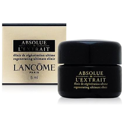 Lancome Absolue L'extrait Regenerating Ultimate Elixir ขนาดทดลอง 5ml. ครีมฟื้นฟูบำรุงผิวสูตรพรีเมี่ยม สุดยอดน้ำอมฤตแห่งการฟื้นบำรุงผิว ผลิตภัณฑ์สูตรแรกของลังโคมที่อัดแน่นด้วย 2 ล้านเซลล์ต้นกำเนิดจากกุหลาบลังโคม มอบเนื้อสัมผัสมหัศจรรย์อันน