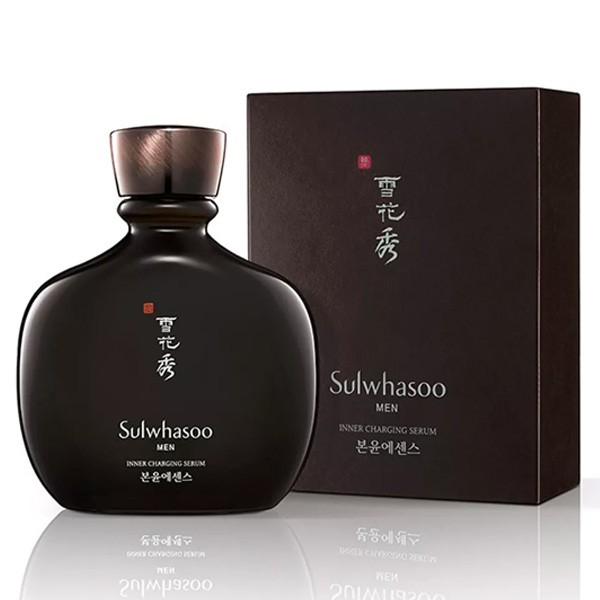 Sulwhasoo Men Inner Charging Serum 140ml. เซรั่มลดเลือนริ้วรอย สำหรับผู้ชายโดยเฉพาะ สำหรับทุกสภาพผิว ด้วยสัมผัสน้ำกึ่งเจล ช่วยเสริมสร้างและฟื้นฟูผิวให้แข็งแรง ซ่อมแซมจุดบกพร่องของผิว ขจัดริ้วรอย เพิ่มความยืดหยุ่น และแก้ไขความหมองคล้ำของผิว