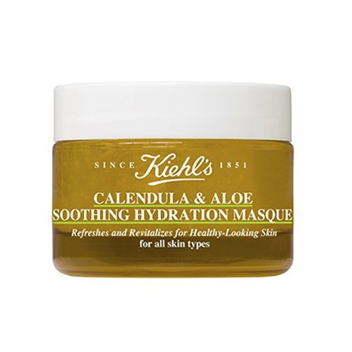 Kiehl's Calendula & Aloe Soothing Hydration Masque ขนาดทดลอง 14ml. มาส์กเติมน้ำให้ผิว ชุ่มชื่นเย็นสบาย ด้วยส่วนผสมดอกคาเลนดูลากับว่านหางจระเข้ ช่วยลดการเกิดริ้วรอยในอนาคต เหมาะสำหรับผิวแห้ง ทำให้ผิวผ่อนคลายจากความเหนื่อยล้า ป้องกันการ