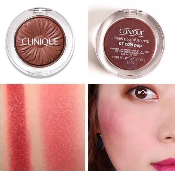 CLINIQUE Cheek Pop Blush Pop ขนาดปกติ 3.5 g. #07 cola pop (Limited) สีแดงตุ่นๆ บลัชเนื้อฝุ่นเนื้อเนียนละเอียดบางเบา เนียนเรียบเมื่อสัมผัส เผยลุคสดใส ดูสุขภาพดีแบบมีเลือดฝาด ให้สีสว่างสดใสเป็นธรรมชาติและหากต้องการลุคที่ดูชุ่มฉ่ำขึ้น