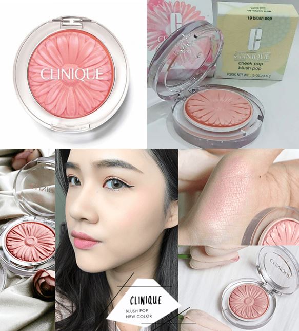 CLINIQUE Cheek Pop Blush Pop ขนาดปกติ 3.5 g. #19 blush pop พีชอมน้ำตาลอ่อนๆ บลัชเนื้อฝุ่นเนื้อเนียนละเอียดบางเบา เนียนเรียบเมื่อสัมผัส เผยลุคสดใส ดูสุขภาพดีแบบมีเลือดฝาด ให้สีสว่างสดใสเป็นธรรมชาติและหากต้องการลุคที่ดูชุ่มฉ่ำขึ้น