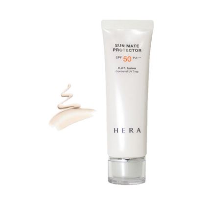 *พร้อมส่ง*Hera Sun Mate Protector SPF50+/PA+++ C.U.T. System (Control of UV Trap) 50ml. กันแดดเนื้อนุ่มสีเบจอ่อน ทำหน้าที่ทั้งเป็นครีมกันแดดและเมคอัพเบส ซึ่งปกป้องผิวจากรังสียูวี, มลภาวะและฝุ่นต่างๆ ที่ระคายผิว เพื่อให้ผิวคงความอ่อนเยาว์ แข็งแรง สุขภาพดี 