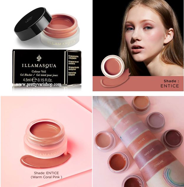 **พร้อมส่ง**ILLAMASQUA Colour Veil Gel Blusher 4.5ml. #ENTICE โทนสีส้มคอรัล บลัชออนเนื้อเจลสูตรใหม่ ที่มีพิกเมนต์เข้มข้น เป็นการรวมตัวกันของบลัชเนื้อฝุ่นพิกเมนต์แน่นยอดฮิต รวมเข้ากับ Hydra Veil ไพรเมอร์เนื้อเจลสินค้าขายดีอันดับ 1 ของทางแบรนด์ ให้ผลลัพ