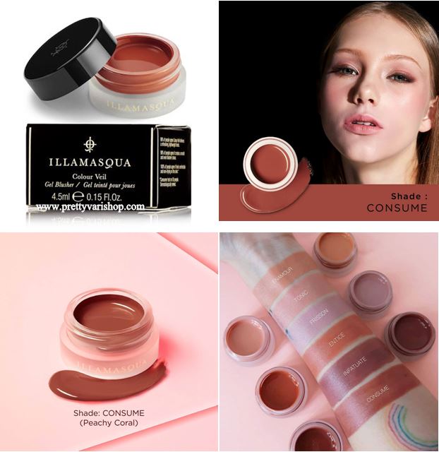 **พร้อมส่ง**ILLAMASQUA Colour Veil Gel Blusher 4.5ml. #CONSUME โทนสีส้มอิฐ บลัชออนเนื้อเจลสูตรใหม่ ที่มีพิกเมนต์เข้มข้น เป็นการรวมตัวกันของบลัชเนื้อฝุ่นพิกเมนต์แน่นยอดฮิต รวมเข้ากับ Hydra Veil ไพรเมอร์เนื้อเจลสินค้าขายดีอันดับ 1 ของทางแบรนด์ ให้ผลลัพ