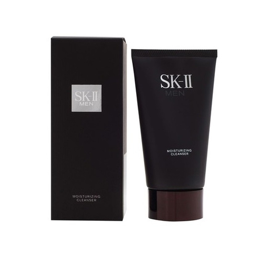 SK-II Men Moisturizing Cleanser 120g. โฟมล้างหน้าสำหรับผู้ชาย อุดมไปด้วยคุณประโยชน์จาก Pitera และ Moisturizer ด้วยประสิทธิภาพที่ทำความสะอาดสิ่งสกปรกได้อย่างล้ำลึกถึงรูขุมขน โดยไม่ทิ้งความมันตกค้าง ผิวไม่แห้งตึง คงไว้ซึ่งความชุ่มชื่น พร้อมความส