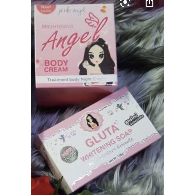 ครีมผิวขาว Pink angel ครีมเทพ ขนาด 100 กรัม ( แถมฟรี สบู่ 1 ก้อน )