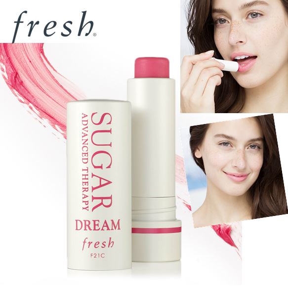 Fresh Sugar Dream Lip Treatment Advanced Therapy ขนาด 4.3 g. ลิปบำรุงเพื่อเรียวปากอ่อนเยาว์ที่ช่วยเพิ่มความอวบอิ่ม ลดเลือนร่องลึก และบำรุงริมฝีปากให้เนียนนุ่ม แลดูอ่อนเยาว์ มอบและเก็บกักความชุ่มชื้นยาวนาน 24 ชั่วโมง พร้อมแต่งแต้มสีชมพูระเรื่ออ