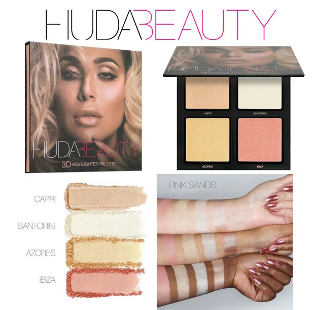 *พร้อมส่ง*Huda Beauty 3D Highlighter Palette สี Pink Sands โทนสีน้ำชมพูทอง พาเลตต์ไฮไลต์ 4 เฉดสีที่ช่วยเพิ่มความเรืองรองให้ผิวเปล่งประกาย มาพร้อม 2 เนื้อสัมผัสได้แก่ เนื้อชิมเมอร์ครีมแวววาว และเนื้อแป้งที่ให้ผิวโกลว์สวยดูเป็นธรรมชาติ