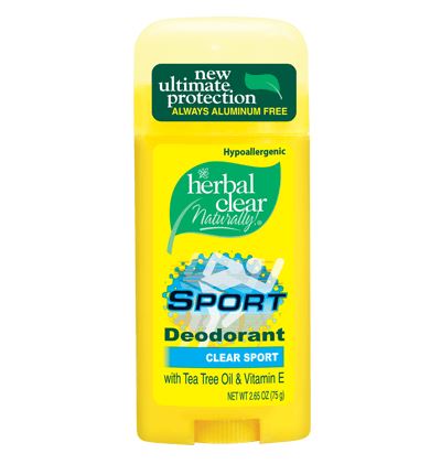 21st Century Herbal Clear Naturally Deodorant Clear Sport 75g. กลิ่นหอมสปร์อตสดชื่น ผลิตภัณฑ์ระงับกลิ่นกายใต้วงแขนแบบแท่ง สูตร hypoallergenic จากธรรมชาติ ช่วยลดการระคายเคือง ใช้ได้แม้ผิวแพ้ง่าย พร้อมสารบำรุงจากวิตามิน E และทีทรีออยล์Tea Tree oil