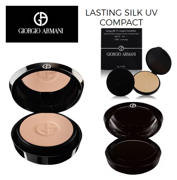 **พร้อมส่ง**Giorgio Armani Lasting Silk UV Compact Foundation SPF34 PA+++ 9 g. (ตลับ+แป้งรีฟิล) แป้งผสมรองพื้นสูตรใหม่แบบ Wet-Dry Formular ใช้ได้ทั้งแบบเปียกและแห้ง แป้งรุ่นนี้พัฒนามาจากรองพื้นรุ่น Lasting UV Foundation เนื้อเนียนนุ่ม ละเอียดเป็น long Las