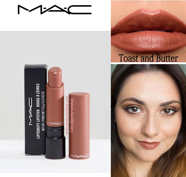 MAC Liptensity Lipstick #Toast and Butter ลิปสติกเฉดสีสดใส ที่มีให้เลือกหลากหลาย มาพร้อมกับเนื้อสัมผัสที่เนียนนุ่มเบาสบาย แต่ให้สีที่ชัดและติดทนนาน เหมาะสำหรับคุณสาวๆ ทุกสไตล์