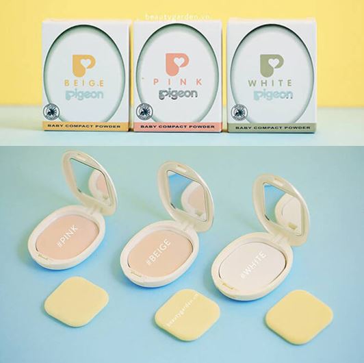 Pigeon Baby Compact Powder 20g. แป้งเด็กอัดแข็งรุ่นใหม่ล่าสุด เนื้อละเอียด กลิ่นหอมอ่อนๆๆๆ ไม่ก่อให้เกิดสิว ช่วยดูดซับความชื้น หน้าไม่หมองไม่มัน เด็กๆสามารถใช้ได้  มีพัฟ และกระจกในตลับ