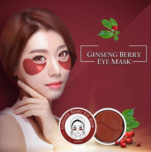 Shangpree Ginseng Berry Eye Mask 60 แผ่น แผ่นมาส์กใต้ตาสูตรสีแดง (Ginseng Berry Eye Mask) สูตรนี้มาจากโสมเกาหลีสกัด ซึ่งมันมีสารลดความแก่ ที่ช่วยในเรื่อของการลดเลือนริ้วรอยได้อย่างมีประสิทธิภาพ และยังคงความยืดหยุ่นให้กับผิวอย่างสมดุล ที่สำคัญม