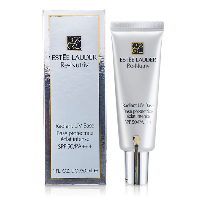 ESTEE LAUDER Re-Nutriv Radiant UV Base SPF50/PA+++ 30 ml. ครีมเบสปกป้อง UV เนื้อบางเบาเป็นเลิศ ช่วยปกป้องผิวของคุณ จุดประกายความกระจ่างใส ของคุณ ฟื้นบำรุงผิวจากการทำร้ายของรังสียูวีในอดีต พร้อมช่วยบำรุงและปกป้องผิวของคุณจากริ้วรอยแห่งวัย ที่เก