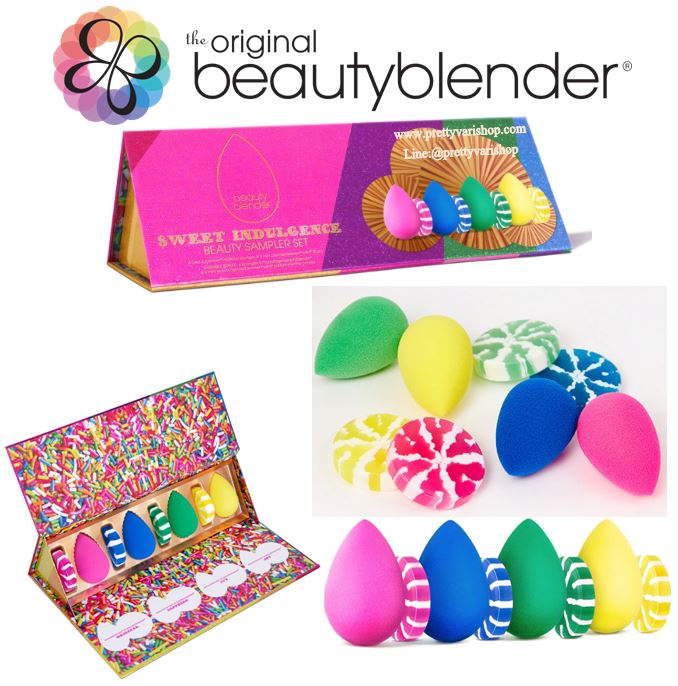 Beautyblender Sweet Indulgence Set (Limited Edition) เซตคอลเลคชั่นฟองน้ำไข่สุดมุ้งมิ้ง สไตล์ขนมสีคัลเลอร์ฟูล ฟองน้ำเบลนเดอร์เกลี่ยรองพื้น 4 สีหวานสดใส กับ Mini blendercleanser solidสบู่ทำความสะอาดฟองน้ำแต่งหน้า 4 สี ที่ใช้ดีมาก สำหรับทำความสะอ