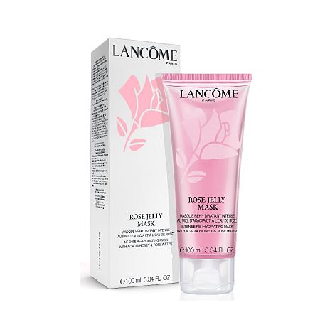 Lancome Rose Jelly Mask 100 ml. มาร์สเข้มข้นที่จะช่วยเติมน้ำให้ผิว ด้วยส่วนผสมของน้ำผึ้ง acacia และน้ำกุหลาบ จะช่วยเพิ่มความชุ่มชื่น พื้นบำรุงผิว และยังช่วยล็อคความชุ่มชื่นบนผิวหน้าให้ผิวคุณดูโกลว์สวยสมบูรณ์แบบในทันทีที่ใช้ รู้สึกได้ถึงความกระ