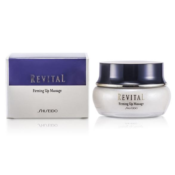 Shiseido Revital Firming Up Massage 80 g. ครีมนวดหน้าที่อ่อนโยนต่อผิว ช่วยคืนความรู้สึกยืดหยุ่น อ่อนนุ่ม คืนความรู้สึกยืดหยุ่น ให้ผิวดูอ่อนเยาว์ด้วย SA Amino Acids (Bio-moisturizer) ทำให้ผิวกระชับ ชุ่มชื้น จนสัมผัสได้หลังการนวด