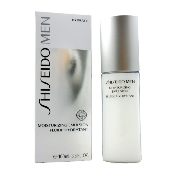 Shiseido Men Moisturizing Emulsion 100 ml. ครีมบำรุงสำหรับผิวผู้ชาย Moisturizer เนื้อน้ำนม ขั้นตอนบำรุงง่าย ๆ ของคุณผู้ชาย เนื้อโลชั่นบางเบา ซึมซาบไว้ ไม่เหนี่ยวเหนอะหนะ มอบและกักเก็บความชุ่มชื่นให้ผิวอย่างสมดุล พร้อมฟื้นฟูผิว เส้นริ้วจางลง ปร