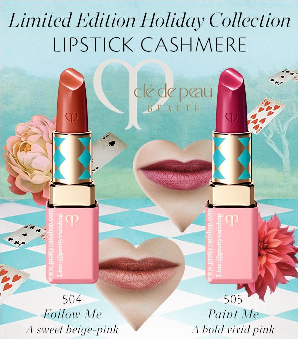 **พร้อมส่ง**Cle De Peau Beaute Lipstick Cashmere Holiday Collection Limited Edition 2018 ลิปสติกเนื้อแม็ตสูตรอุดมเม็ดสีเข้มข้นเด่นชัด ประกายสว่างเรืองรอง เงางามสดใส ไม่มันวาว ด้วยแรงบันดาลใจจากผ้าแคชเมียร์ ซึ่งมอบสัมผัสนุ่มนวล บางเบาราวไร้น้ำหนัก และต้องแ