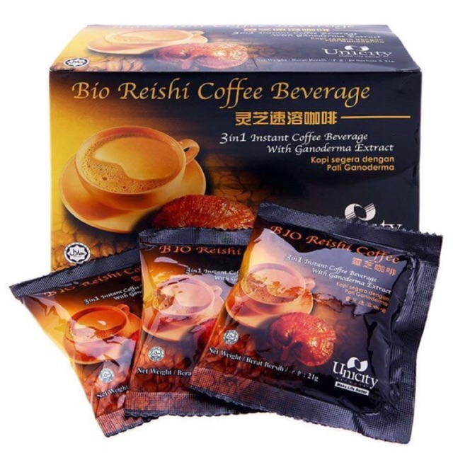 Unicity Bio Reishi Coffee กาแฟ เห็ดหลินจือ ยูนิซิตี้ 1 กล่อง 20 ซอง