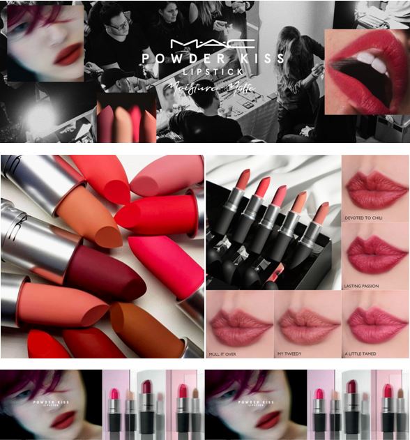 MAC Powder Kiss Lipstick ลิปสติกเนื้อแมตต์รูปแบบใหม่ที่จะช่วยให้คำนิยามว่าแมตต์นั้นเปลี่ยนไป พร้อมทั้งเป็นลิปสติกที่ช่วยให้ สีเนื้อลิปสติกฟุ้ง ใช้ได้ง่าย ติดทน และยังเคลือบริมฝีปากของเรา อีกทั้งเนื้อสีที่ได้ให้ความรู้สึกโรแมนติกแบบสุด ๆ แ