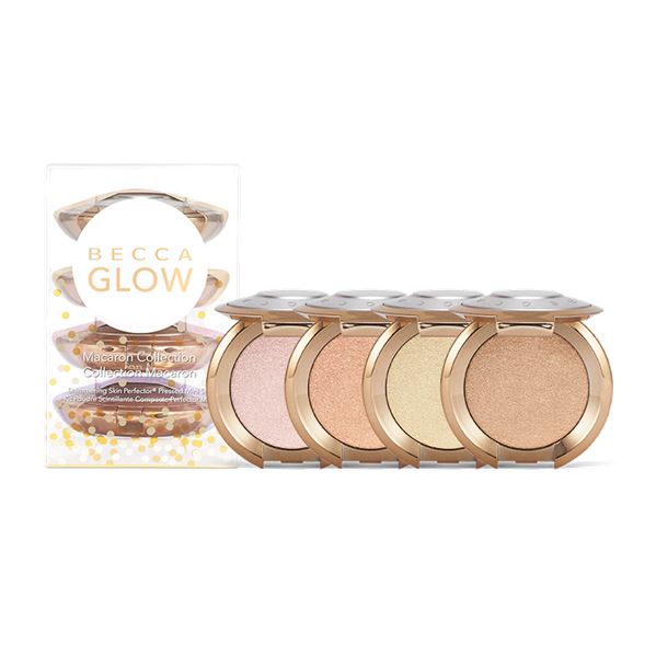 **พร้อมส่ง**Becca Macaron Glow Kit - Shimmering Skin Perfector Pressed Highlighter Mini Set (Limited Edition) เซตไฮไลต์เพิ่มผิวกระจ่างใสสวยเปล่งปลั่งมาพร้อม 4 เฉดสียอดนิยม ด้วยสีที่ฮิตๆ ที่ต้องมีจริงๆแบบ Opal ที่ปัดได้ทั้งสาวผิวขาว และแทนก็มีในเซ็ทเรียบร้