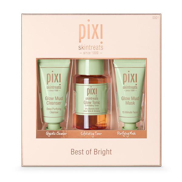 ** พร้อมส่ง**Pixi Skintreats Best of Bright Kit ชุดพิเศษสำหรับบำรุงผิวให้สุขภาพดี ในเซ็ตมี 3 ตัว ที่เมื่อทำงานร่วมกันแล้ว ได้ความลงตัวของผิวแบบที่สุดทั้งคลีนซิ่ง โทนเนอร์ตัวดังของแบรนด์ และมาร์กโคลนดูดสิ่งสกปรกอุดตันออกหมดเกลี้ยง ผิวสะอาดและกระจ่างใส ผิวแ