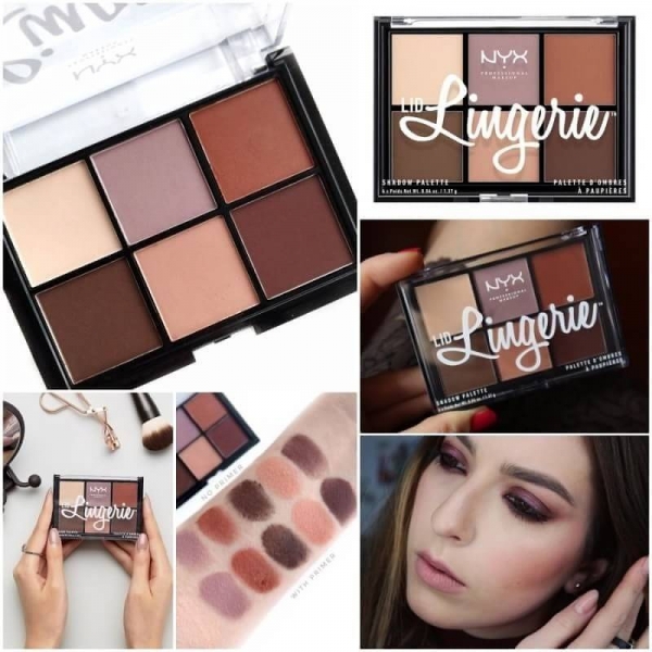 ** พร้อมส่ง**NYX Lid Lingerie Shadow Palette พาเลทอายแชโดว์เนื้อแมท เนื้ออายแชโดว์เนียนนุ่มและสมูท เกลี่ยง่าย พิกเม้นท์แน่นระดับ 10 ปาดทีเดียวก็ได้สีชัดสะใจจัดเต็มกับ 6 เฉดสีนู๊ดที่ทาง่ายได้ทุกโอกาส มิกซ์แอนด์แมทช์ยังไงก็เริ่ด ที่สำคัญคือขนาดกำลังดี หยิบใ