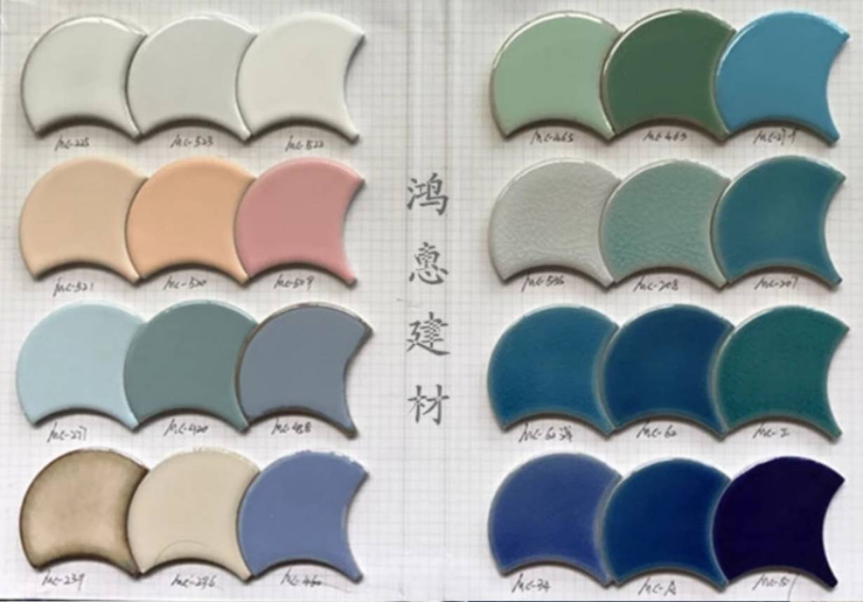 Fan shape tile