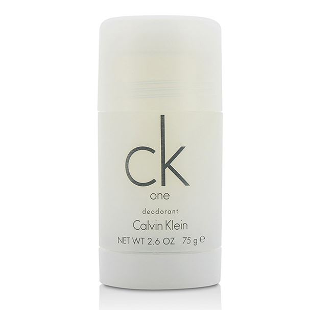 Calvin Klein CK One Deodorant Stick 75 g. โรลออนน้ำหอมระงับกลิ่นกาย ที่ให้กลิ่นหอมสดชื่นสบายวงแขนได้ตลอดวัน กลิ่นหอมสะอาดๆแบบเดียวกับน้ำหอมสุดฮิต ซีเค วัน ที่ขายดีตลอดกาล ช่วยกระตุ้นเสน่ห์ความหอมสดชื่นเพื่อหนุ่มสาวแนวสปอร์ต ที่เต็มเปี่ยมไปด้วย