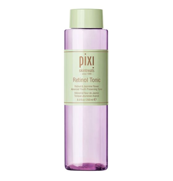 ** พร้อมส่ง**Pixi Retinol Tonic Toner ขวดใหญ่ 250 ml. โทนเนอร์ Pixi สีม่วง ลดริ้วรอยสูตรใหม่ สูตรผสมเรตินอลที่มีส่วนประกอบของวิตามินเอ จะช่วยเรื่องริ้วรอยร่องลึกช่วยลดเลือนจุดด่างดำ กระตุ้นการสร้างคอลลาเจน สารสกัดจากดอกมะลิ ปรับสมดุลให้แก่ผิวหน