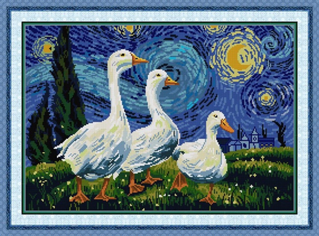 Goose at the night (ไม่พิมพ์/พิมพ์ลาย)