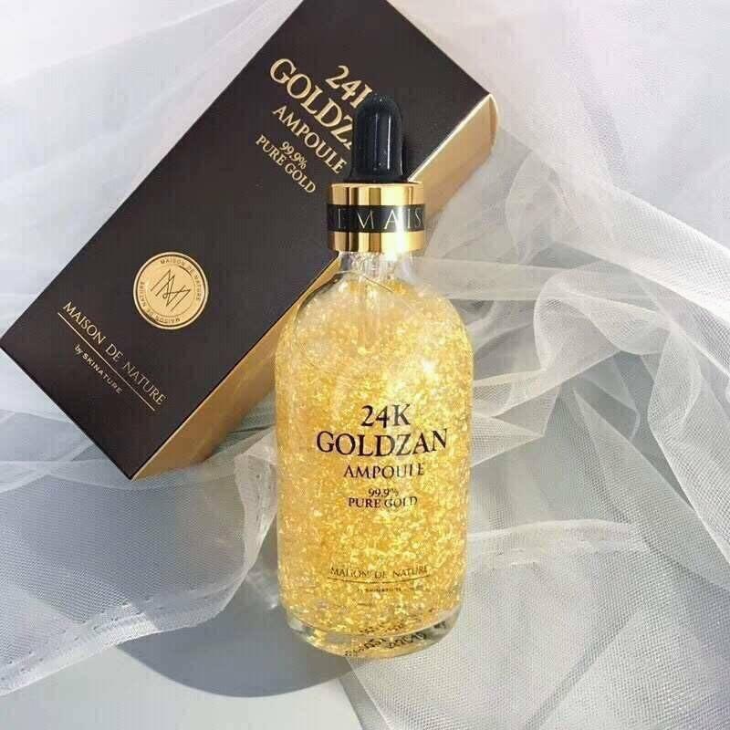 24K Goldzan Ampoule 99.9% Pure Gold ( งานจีนนะค่ะ ) เซรั่มทองคำ 24K สุดยอดนวัตกรรมเซรั่ม ที่รวมฟังชั่นใน 1 เดียว แบบ All in one บำรุงผิวครบวงจร ด้วยเซรั่มทองคำ