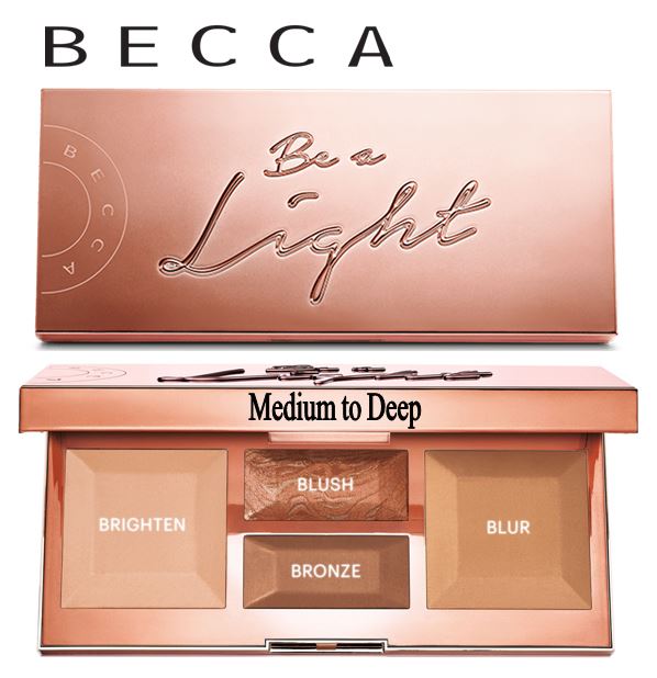 **พร้อมส่ง**Becca Be A Light Face Palette (Limited Edition) #Medium to Deep สำหรับผิวขาวเหลืองกลาง-สองสี ไฮไลท์พาเลทใหม่! ตลับสีโรสโกล์ด สวยหรู ให้หน้าดูโกลว์สวยอย่างเป็นธรรมชาติ เติมแสงให้ผิวได้แบบครบวงจร ให้ผิวสวยโกลวเหมือนฉ่ำน้ำมาจากภายใน ให้ผิวสวยมีมิ