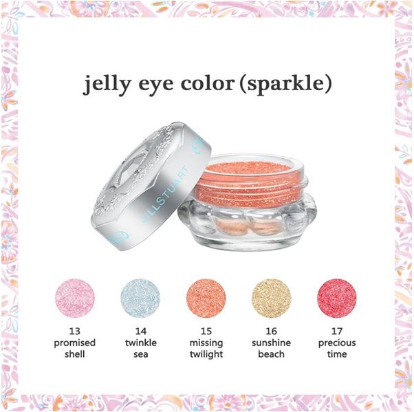 **พร้อมส่ง**JILL STUART Jelly Eye Color (Sparkle) 6 ml. อายเชโดว์เนื้อเจลลี่รุ่นใหม่เปล่งประกายระยิบระยับจากประกายมุกขนาดใหญ่ ในกระปุกสวยราวกับเจ้าหญิง สูตรที่เปล่งประกายสูงซึ่งอุดมด้วยส่วนผสมของไข่มุกระยิบระยับ สีสันค่อนข้างโปร่งแสง ให้ความงดงามและประกาย