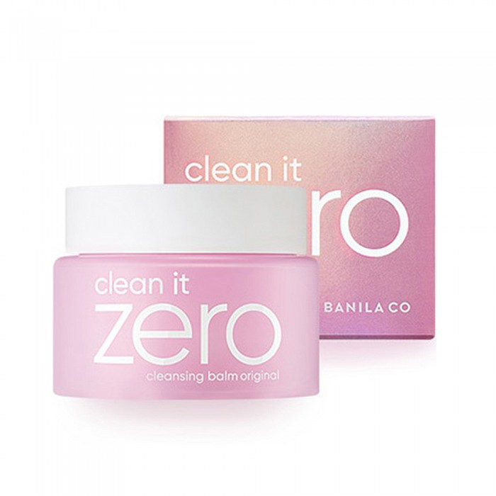 Banila co Zero Clean it Cleansing Balm Original 100 g. ปฏิวัติการล้างเครื่องสำอางในรูปแบบเดิม ๆ ที่ยุ่งยากให้เป็นเรื่องง่ายด้วย all-in-one cleanser คลีนซิ่งบาล์มเนื้อเชอร์เบท สูตรต้นตำรับ Original เหมาะสำหรับทุกสภาพผิว ล้างเมคอัพติดทนนานได้เกล