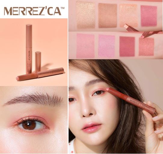 **พร้อมส่ง**Merrezca Eyeshadow Stick อายเชโดว์เนื้อครีมอัดแท่ง ผสมชิมเมอร์ เนื้อนิ่มเขียนง่าย และกันน้ำ กันเหงื่อ ติดทนตลอดทั้งวัน