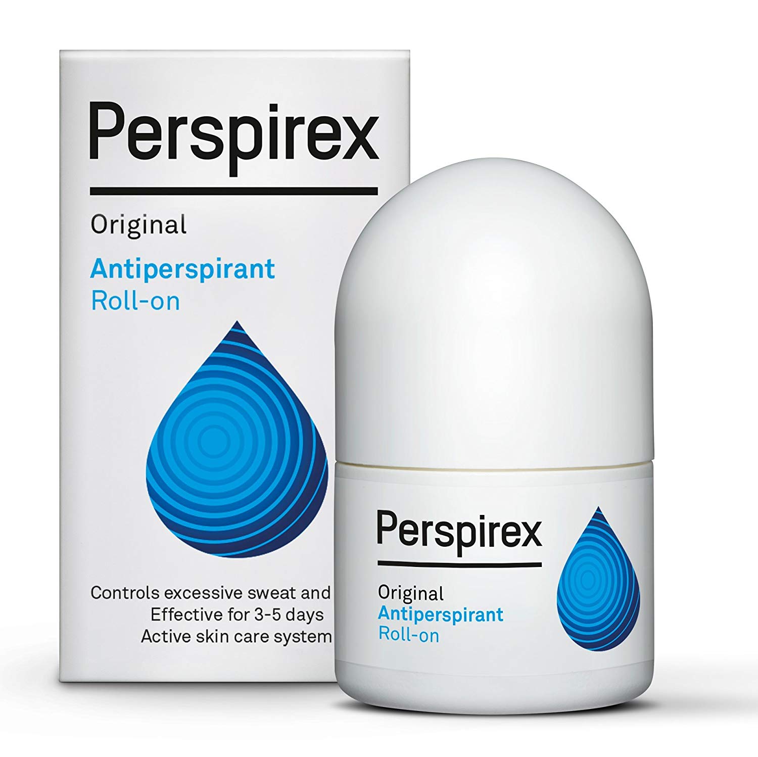 Perspirex Antiperspirant Roll on #Original 20 g. สีฟ้าสำหรับทุกสภาพผิว โรลออนสำหรับผู้ที่ออกกำลังกายหรือเหงื่อออกมาก ระงับเหงื่อ แห้งสบายสุด ระงับกลิ่นเต่าอยู่หมัดใช้ดีจนต้องซื้อซ้ำ แถมรักแร้ไม่ดำอีกด้วยจ้า