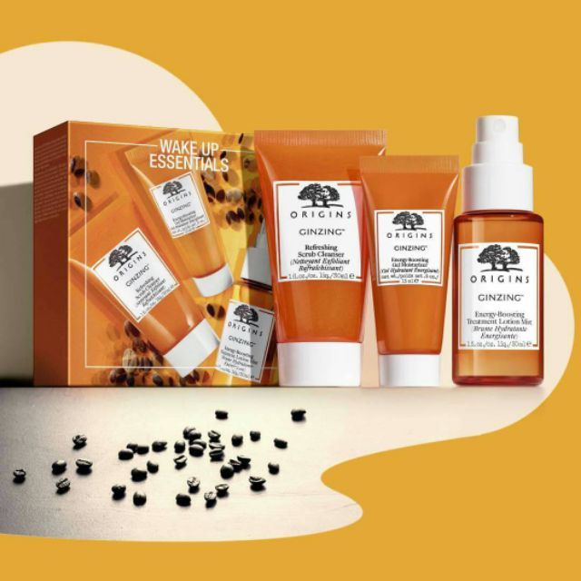 *พร้อมส่ง*Origins Wake Up Essentials Set 3 Items เซ็ทบำรุงผิวยามเช้า 3 ไอเทมปลอบประโลมผิวที่อ่อนล้า ช่วยให้ผิวสดชื่นกระปรี้กระเปร่า เติมน้ำให้ผิว ฟื้นบำรุงผิวจากความหมองคล้ำ ไม่สดใส ปลุกให้ผิวรู้สึกสดชื่นอิ่มเด้ง มีชีวิตชีวา เปล่งปลั่ง กระจ่างใสฟื้นฟูผิวใ