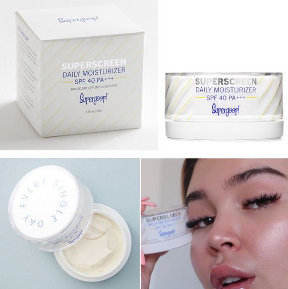 **พร้อมส่ง**Supergoop! Superscreen Daily Moisturizer Spf 40 PA+++ 50 ml. ครีมบำรุงผิวที่ช่วยเพิ่มความชุ่มชื้นพร้อมปกป้องจากรังสี UVA และ UVB, แสงสีฟ้า และมลภาวะต่าง ๆ ด้วย SPF40 เนื้อครีมบางเบามอบผิวที่แลดูชุ่มชื้นสุขภาพดี อีกทั้งยังเป็นสูตร oil-free ไม่อ