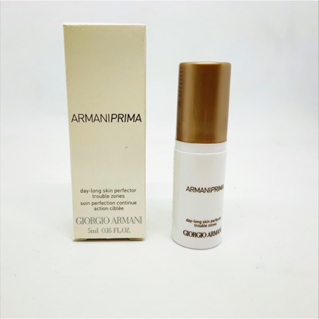 **พร้อมส่ง**Giorgio Armani Prima Day-Long Skin Perfector Trouble Zone ขนาดทดลอง 5 ml. ไพร์มเมอร์สกินแคร์นวัตกรรมใหม่ที่สามารถกันน้ำและเหงื่อได้ดีกว่าปกติช่วยให้รองพื้นและเมคอัพติดทนนาน แก้ปัญหาเรื่องรูขุมขนกว้าง รู้สึกเบาสบายผิวตลอดทั้งวันพร้อมกับยังคงคุณ