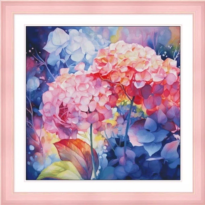 Hydrangea flowers (พิมพ์ลาย)