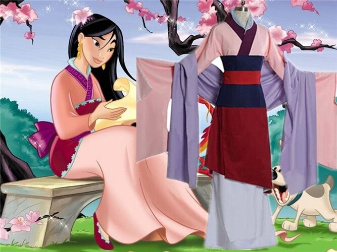 ++พร้อมส่ง++ชุดมู่หลาน Mulan Disney ชุดเจ้าหญิงดีสนีย์ มู่หลานสีชมพู ดิสนีย์