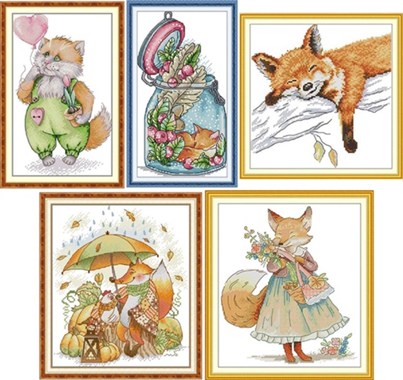 Cute fox (ไม่พิมพ์/พิมพ์ลาย)