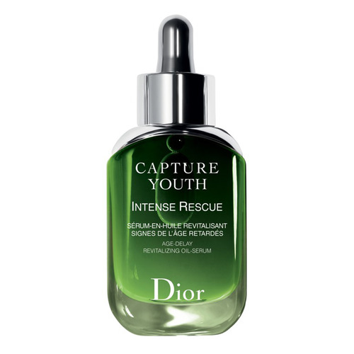 Christian DiorCapture Youth Intense Rescue Age-Delay Revitalizing Oil-Serum 30 ml. เซรั่มสูตรใหม่ สูตรช่วยแก้ไขผิวแห้งลอกคัน ผิวเหนื่อยล้าไม่มีประกายผิวเเละเติมความชุ่มชื้นฟื้นบำรุงผิวที่แห้งขาดน้ำกลับมาชุ่มชื้นสุขภาพดี ช่วยเพิ่มระดับความชุ่
