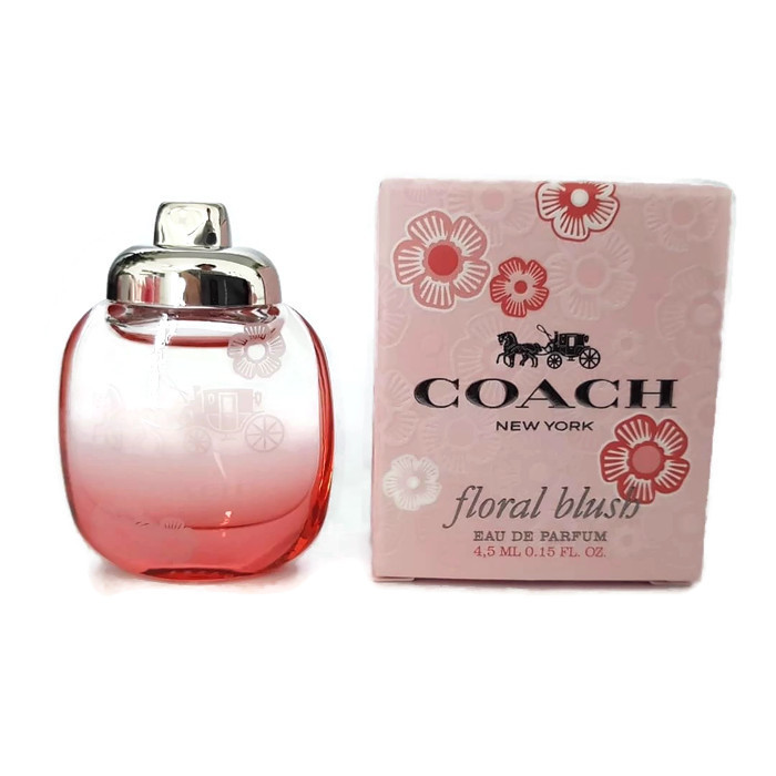 Coach New York Floral Blush EDP (Eau de Parfum) ขนาดทดลอง 4.5 ml. (หัวแต้ม) กลิ่นใหม่ล่าสุดปีนี้ 2019 หอมไม่แพ้ใคร มาพร้อมความหอมสดใสมากขึ้น มีกลิ่นหอมหวานสดชื่นชุ่มฉ่ำจากฟรีเซียที่ผสานความฟรุ๊ตตี้จากโกจิเบอร์รี่ ตามด้วยกลิ่น White 