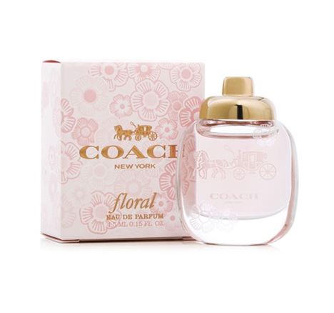 Coach New York Floral EDP (Eau de Parfum) ขนาดทดลอง 4.5 ml. (หัวแต้ม) น้ำหอมสำหรับผู้หญิง แนวกลิ่น Floral Fruity หอมหวานอมเปรี้ยว สดใส ร่างเริง น่ารัก น่าทะนุถนอม แฝงไปด้วความมั่นใจ ในแบบฉบับของหญิงสาวยุคใหม่ที่ทันสมัยได้รับแรงบันดาลใจจากชากุห