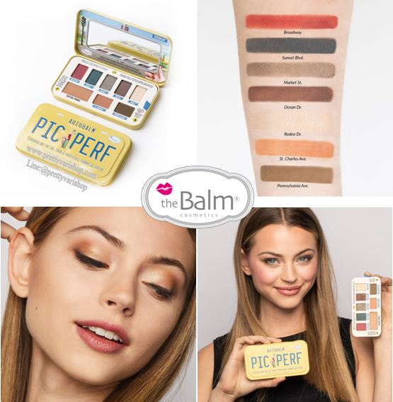 The Balm Autobalm PIC PERF Shadows on the Go พาเลทอายแชโดว์ แนวน่ารักสดใส ในโทนสีที่ให้ประกายดูจอัญมนี ประกอบไปด้วย อายแชโดว์แบบชิมเมอร์ 5 เฉดสี และอายเชโดว์เนืัอแมทแน่นๆอีก 2 เฉดสี และ 1ไพรเมอร์สีน้ำตาล ช่วยแปลงสีอายแชโดว์ให้มีความสว่างและสดใสมากขึ้น ติด