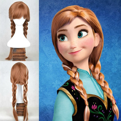 วิกผมคอสเพลย์ วิกผมอันนาแห่ง Frozen ผมยาว 60 ซม.งานสวยมากๆ Cosplay wig วิกผมแฟนซี